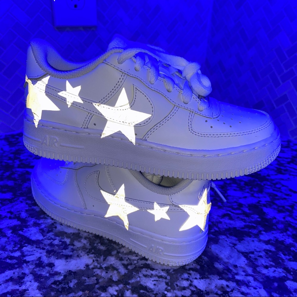 Reflective Star NIKE Air Force 1s